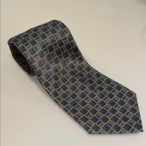 TRULY Blue and Gold Patterned Tie